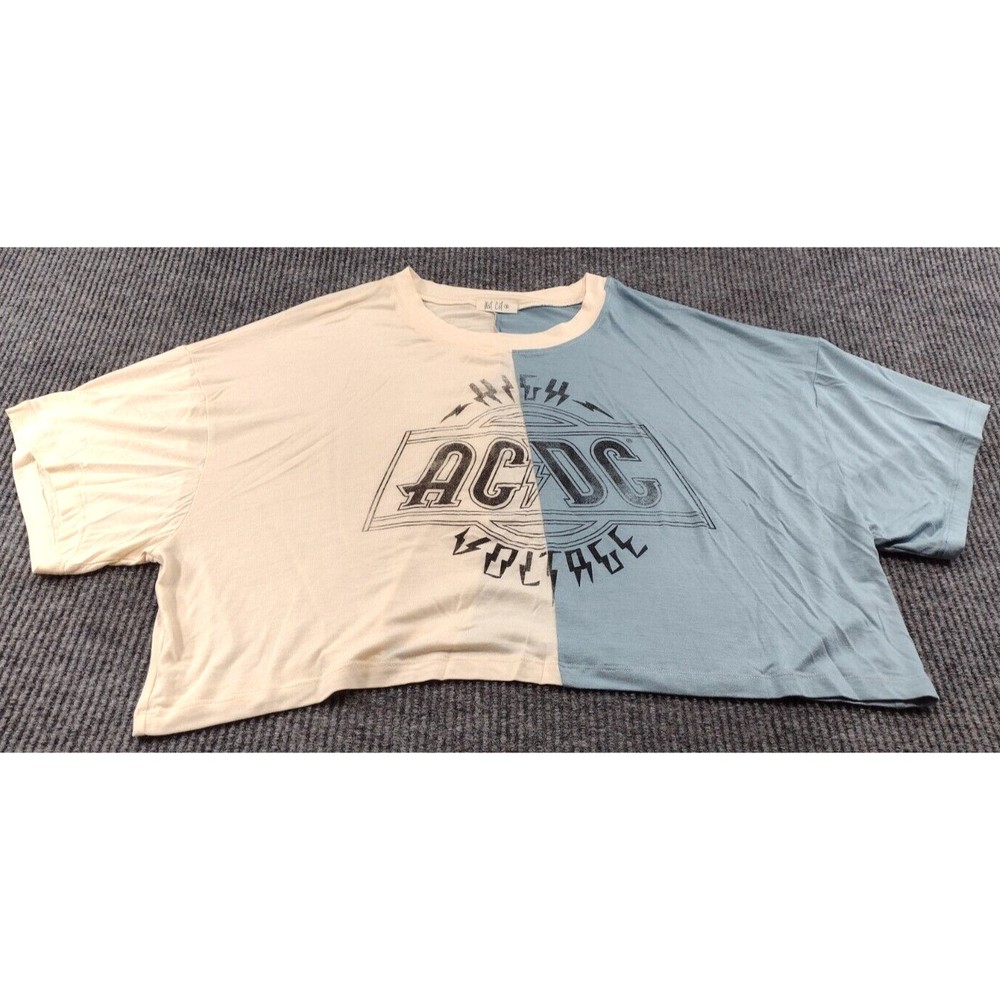West Coast Shirt Women's AC/DC Voltage Stretch Cropped Tee Size M